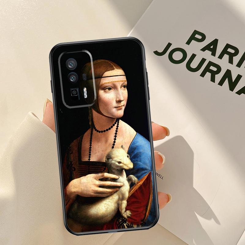 Leonardo da Vinci Mona Lisa Art Case For Xiaomi 14 15 Ultra 13T 14T 15T 17 Pro Max POCO X7 X5 X6 Pro F5 F6 F7 F8 Pro Coque
