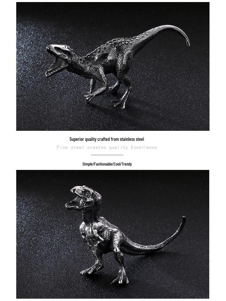 Creative Stainless Steel Dinosaur Figurine – Home Decoration & Children's Gift