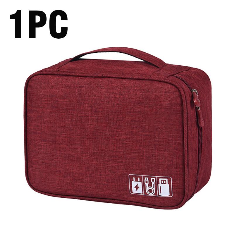 USB Data Line Power Bank Storage Bag Travel Cosmetic Organizer Case Portable Cable Storage Bag Waterproof Digital Organizer