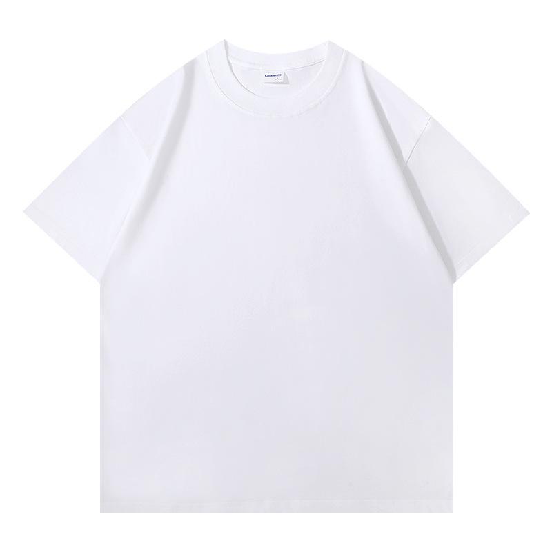 Heavy two-pin T-shirt summer loose men's half-sleeve large-size advertising shirt cultural shirt double yarn short sleeve