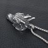 Collane Pendente Testa di Drago in Acciaio Inossidabile Punk Vintage per Uomo Biker Animale Dominante Collana Gioielli Amuleto alla Moda Regalo