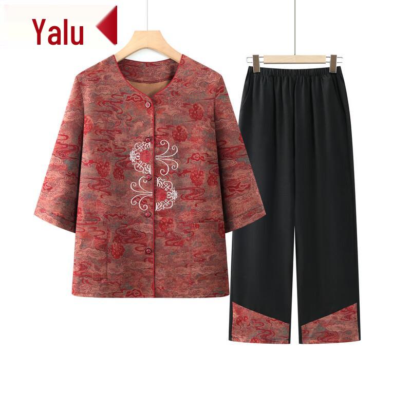 Yalu Elderly Women's New Chinese Style Summer Outfit