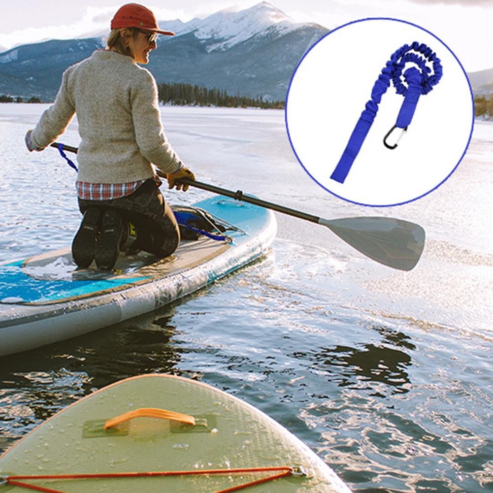 Stretchable Kayak Paddle Coiled Leash Elastic Kayak Paddle Leash With Safety Hook Fishing Pole Tether for Kayak Paddles