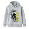 Kids Boys Girls Casual Pullover Hoodie, Cool Skater Silhouette Best To Be Free Graphic Long Sleeve Hooded Sweatshirt for Daily Street Wear Hip Hop Sty