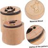 NUOBESTY Round Wooden Paw Print Stamp Set - Decorative Woodland Animal Stamps - Mini Handmade