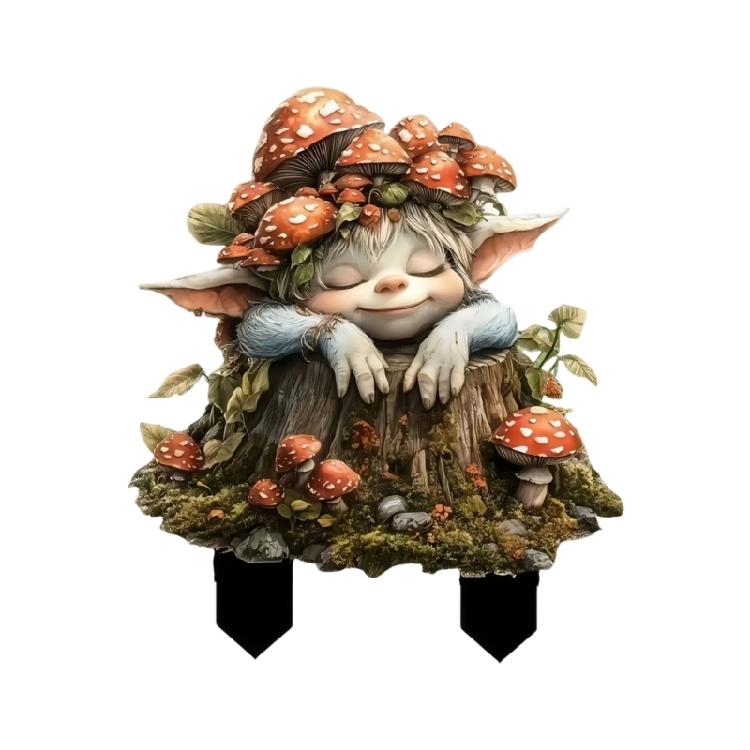 Acrylic Garden Stake Decoration Mushroom Yard Stakes Ornament Waterproof Garden Statue for Outdoor Decoration