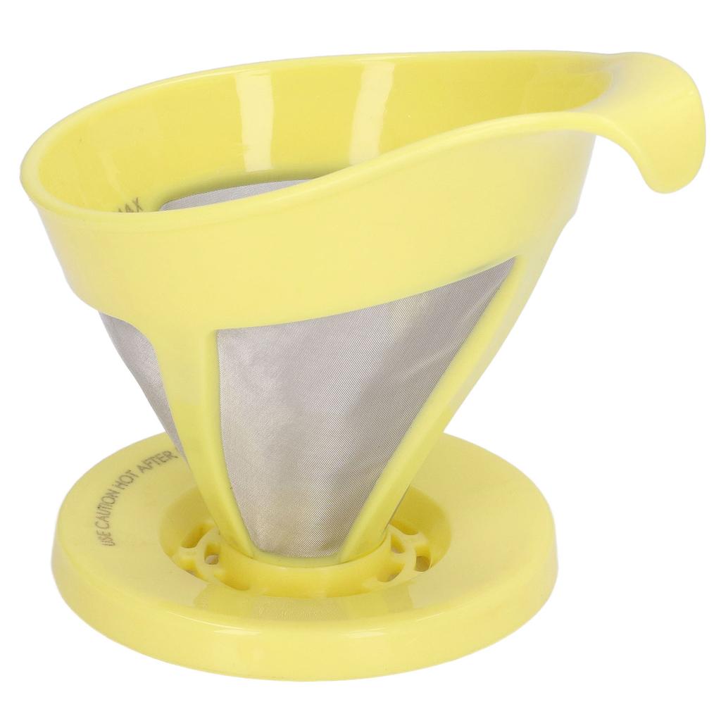 Coffee Strainer Stainless Steel Fine Grained Funnel Drip Type Coffee Machine Hand Flush Filter Powder FilterYellow