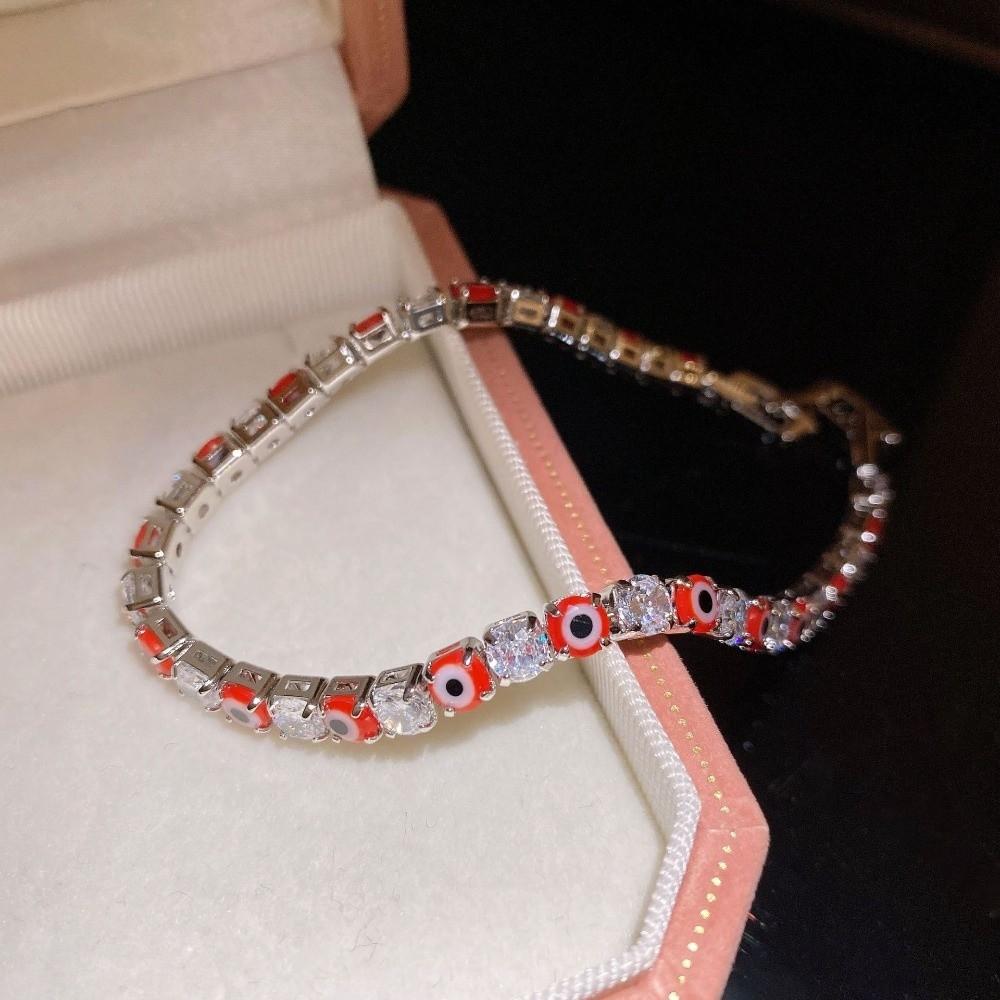 Luxury Vintage Rhinestone Devil's Eye Bangle Banquet Clothes Jewelry Clothes Accessories