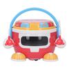 Brinquedo Robô Bateria para Bebê Rotação 360 graus Música Luz Projeção Cilíndrico Educacional Criança Bateria