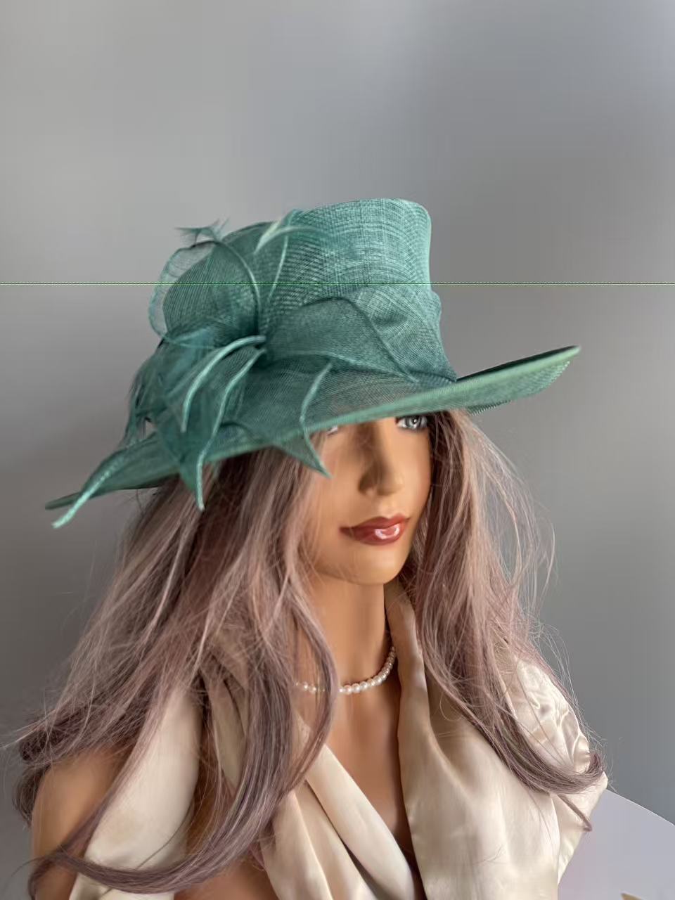 French Elegant Linen Top Hat Women`s