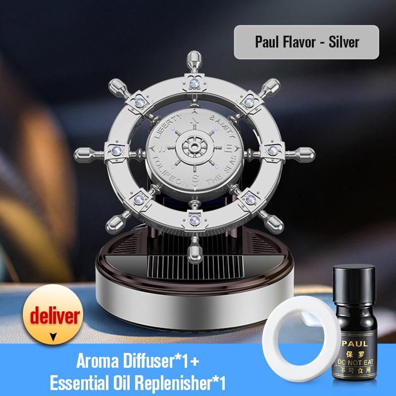 Car Solar Automatic Rotating Air Freshener Diffuser Car Interiors Dashboard Perfume Decoration To Remove Odor Auto Accessories
