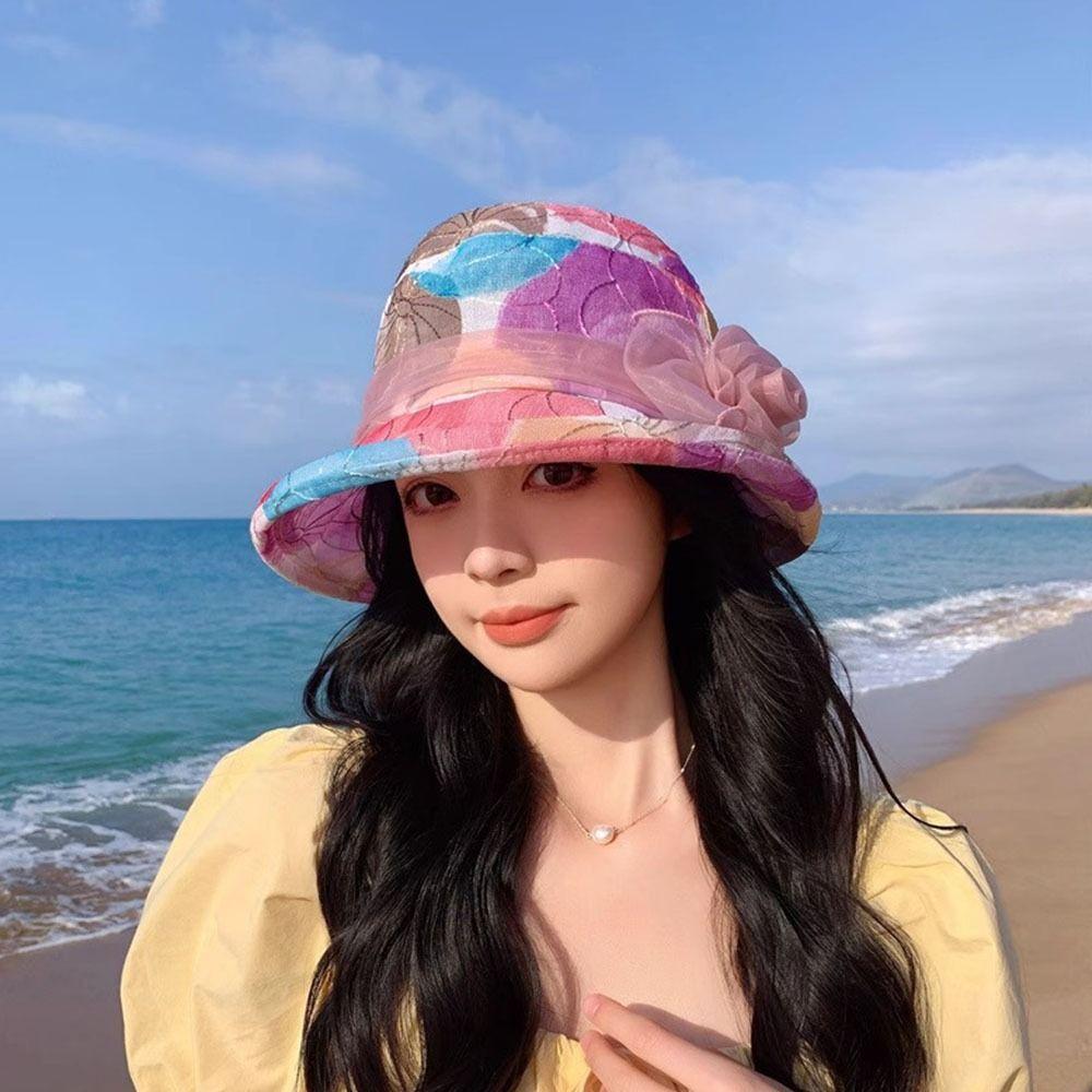 Breathable Beach Bucket Hats UV Protection Travel Panama Caps Gifts Sun Cap