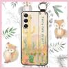 Anti-dust Wrist Strap Phone Case For Samsung Galaxy M56 5G/SM-M566B Kickstand Flower Shockproof Protective Soft case