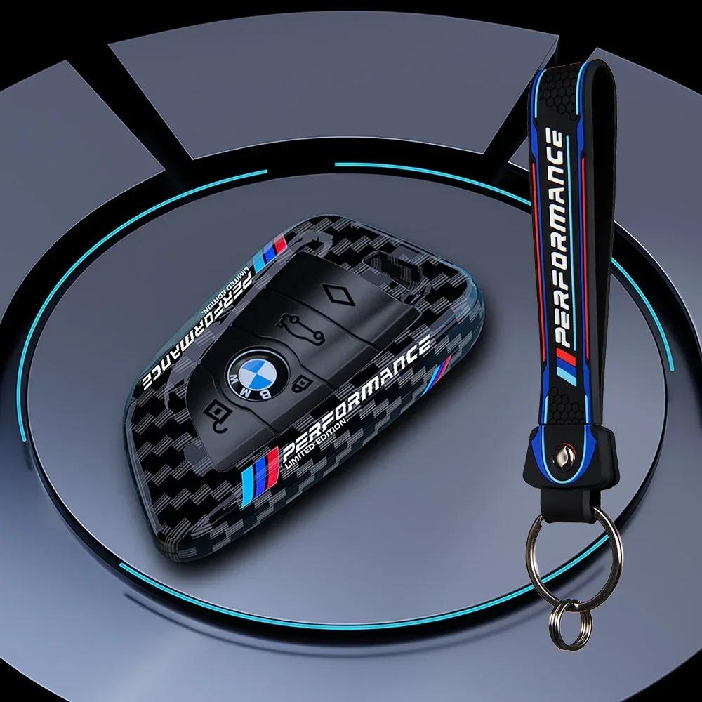 Pour BMW Housse de Clé de Voiture en Fibre de Carbone Coque Pour BMW G05 G07 F25 F15 F26 G01 G02 G06 G08 G14 G15 G16 F48 F39 F10 F30 Accessoire Auto