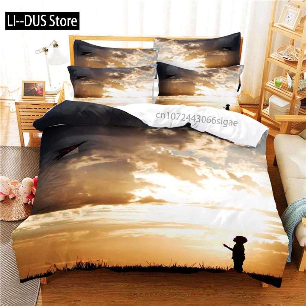Comforter Beautiful Scenery Bedding Set 3D Bedding Digital Printing Queen Size Bedding Sets Fashion Designs