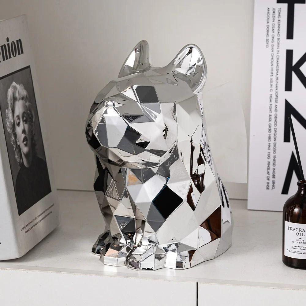 Creative Tissue Box French Bulldog Desktop Storage Box Modern Decor Tissue Paper Case Kitchen