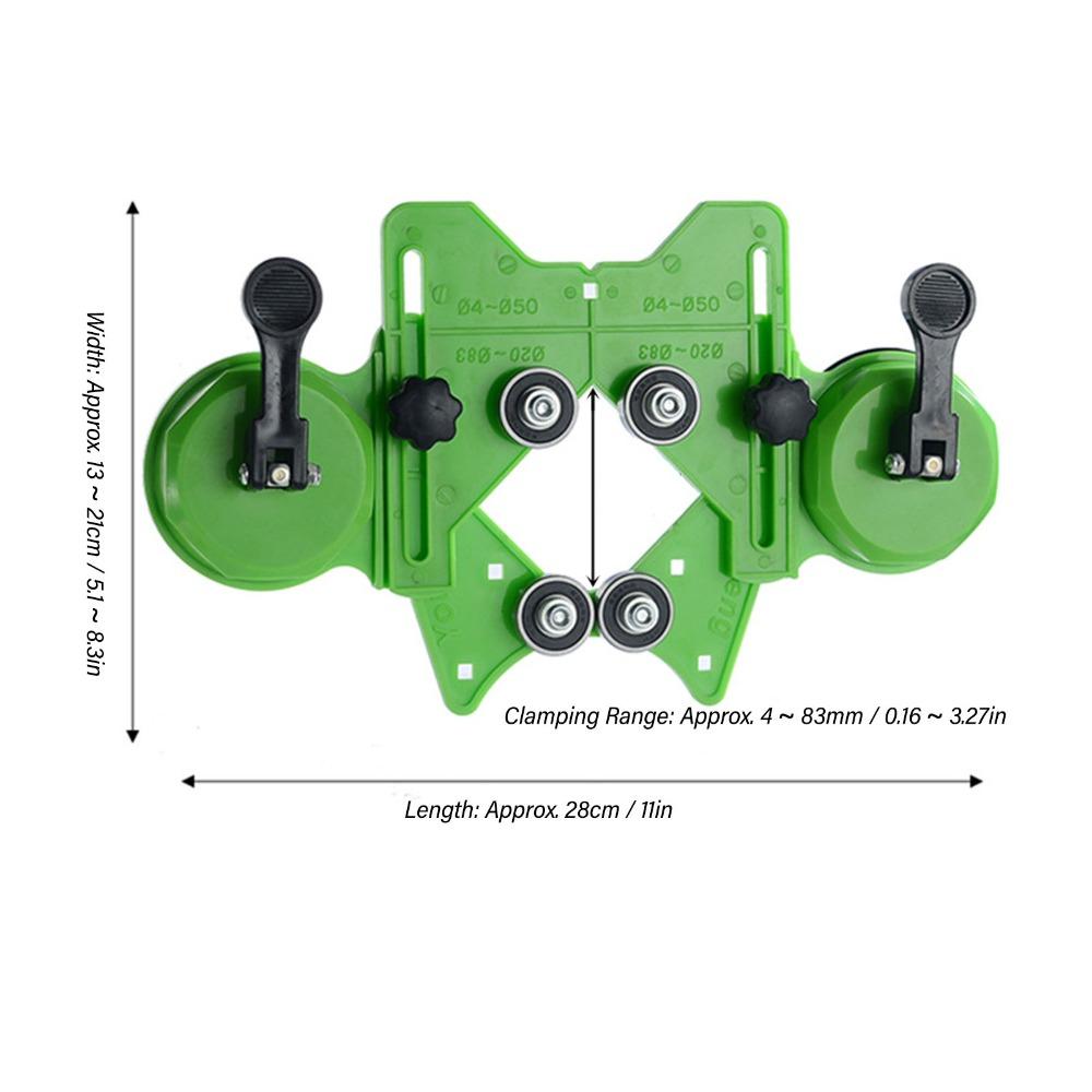 Adjustable Drill Guide Jig Double Vacuum Suction Bases Tile Hole Cutter  For Ceramic Tile