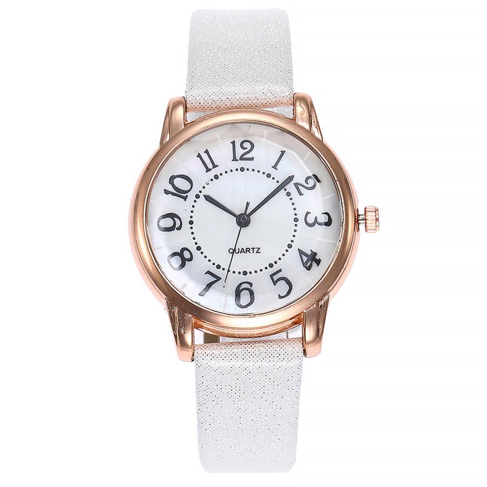 Orologio da polso analogico con cinturino in pelle Newv casual da donna al quarzo