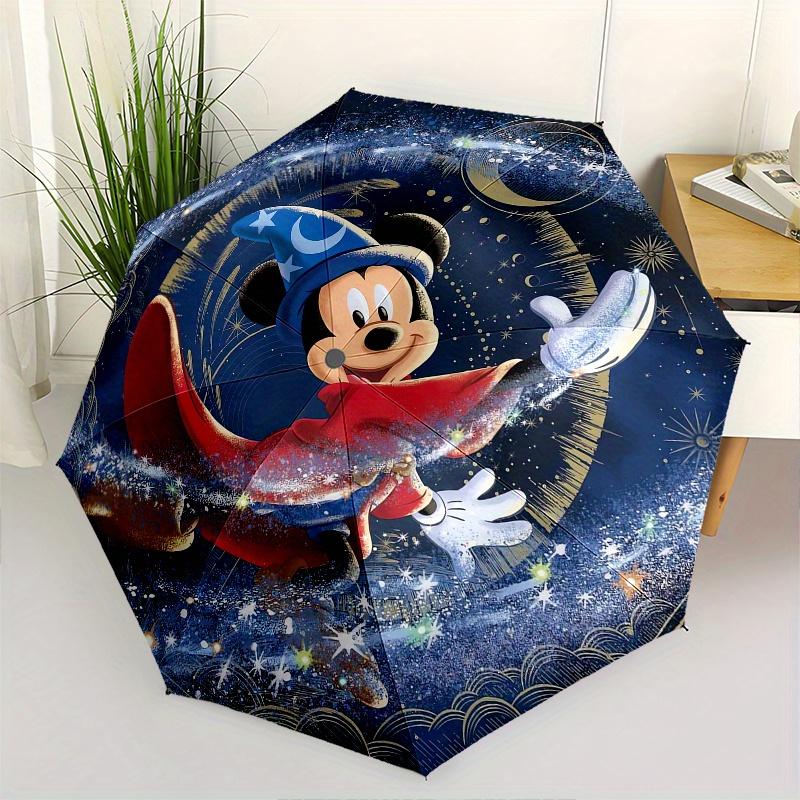 

Mickey Mouse Fantasy Art Themed Automatic Opening and Closing Folding Umbrella, Reinforced 8 Ribs, Compact Travel Design, Fashionable Foldin