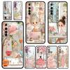 Cartoon-Mädchen Weiches TPU Für Realme 13 12 11 10 9 Pro Plus GT3 GT2 C21 C25 C35 C53 C55 C67 Pro 5G Handyhülle Abdeckung Fundas Capas Tasche