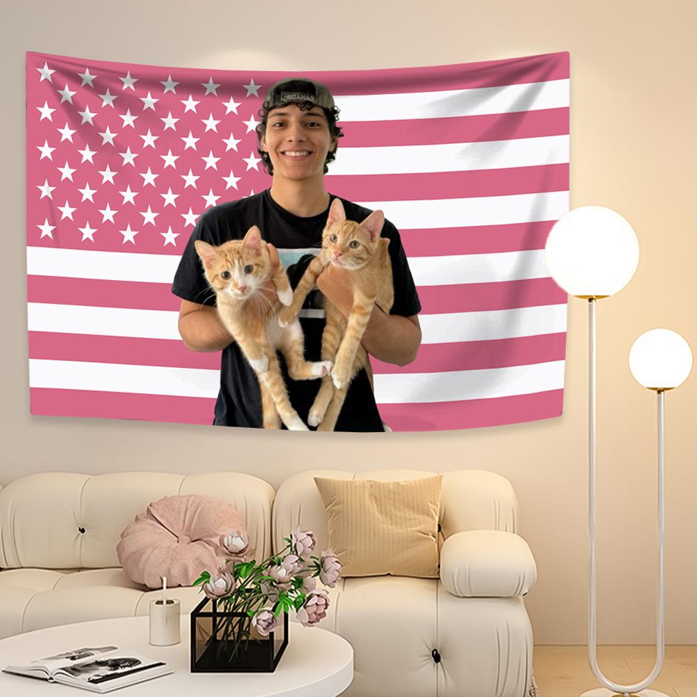 Hamzah And Martin Pink Tapestry Proud Slushy Noobz Tapestry Wall Hanging Aesthetic Home And Garden Flags Decor Background Cloths