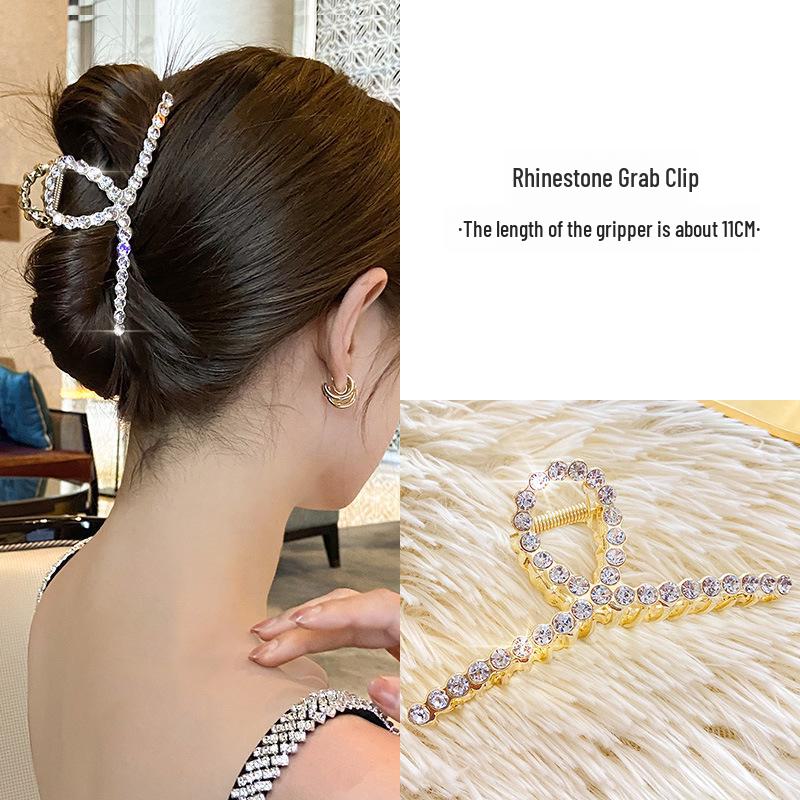 High-End Metal Shark Hair Clip - Elegant Hairpin Bow Accessory