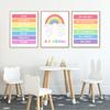 Inspirational Rainbow Sticker Art Printing Color Alphabet Numeric Shape Children's Decoration