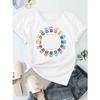 Letter Print Casual Round Neck Short Sleeve T-shirt New Summer Women's Wear