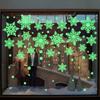 3D Snowflake Static Stickers Fluorescent Window Sticker New Snowflake Decoration  Christmas