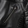 Giacca in Vera Pelle di Mucca Nera Uomo Giubbotti Motocicletta Bomber Abbigliamento da Equitazione Biker Cappotto in Pelle da Uomo Autunno