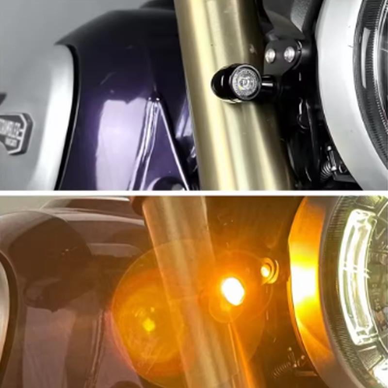 E24 Retro Motorcycle Turn Signal LED Light Flashing Indicator Tail Brake Light 8mm For Harley Yamaha Cafe Racer Bobber Chopper