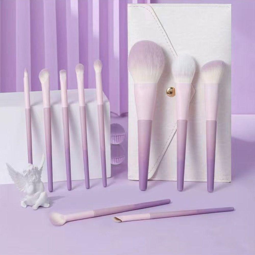 10Pcs Easy To Clean Blush Brush Synthetic Hair Eye Shadow Brush Concealer Brush  Novice Beginners