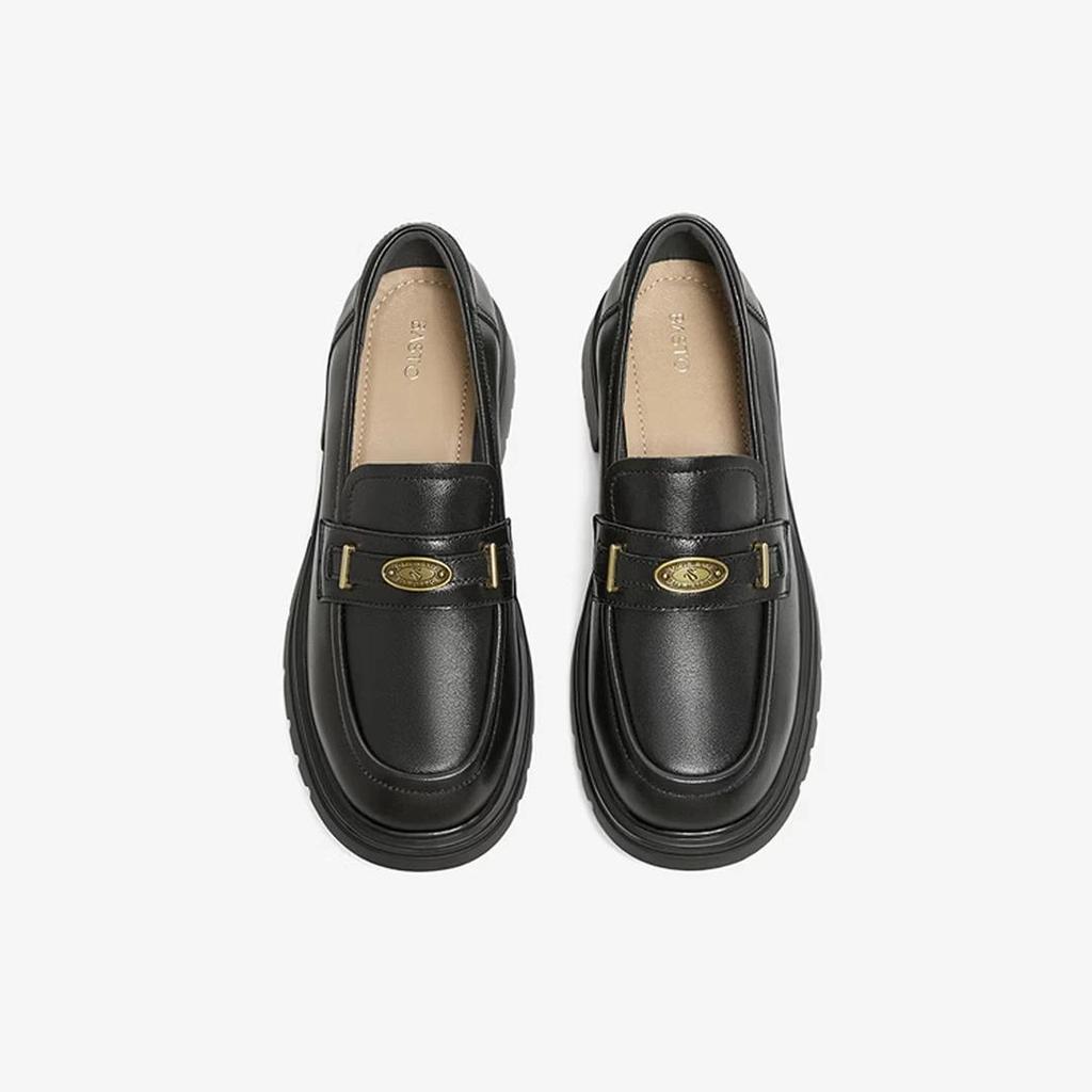 BASTO Women's Loafers Women's Casual Leather Shoes