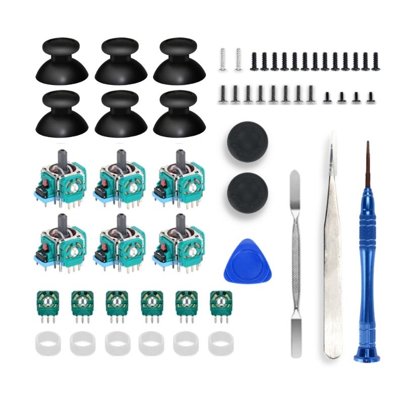 Analog 3D Joysticks Replacement for P5 Controllers, Joysticks Part with Repair ScrewdriverKit for P5 Controllers