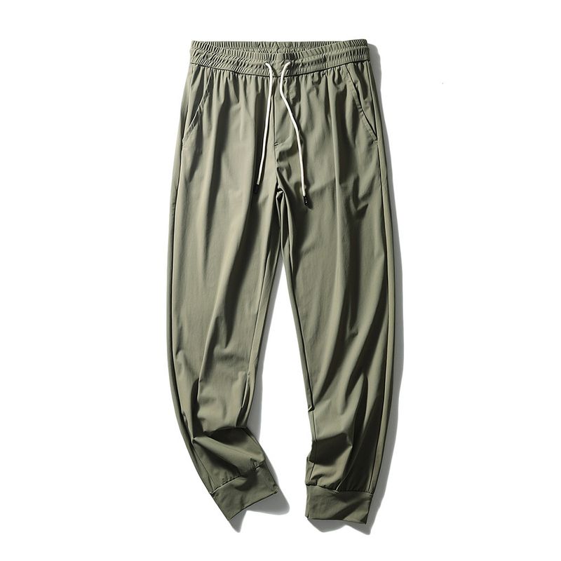 Outdoor Stretch Ice Silk Quick-Dry Pants Men's Summer Thin Straight-leg Hiking Pants Export Men's Pants Exercise Casual Pants