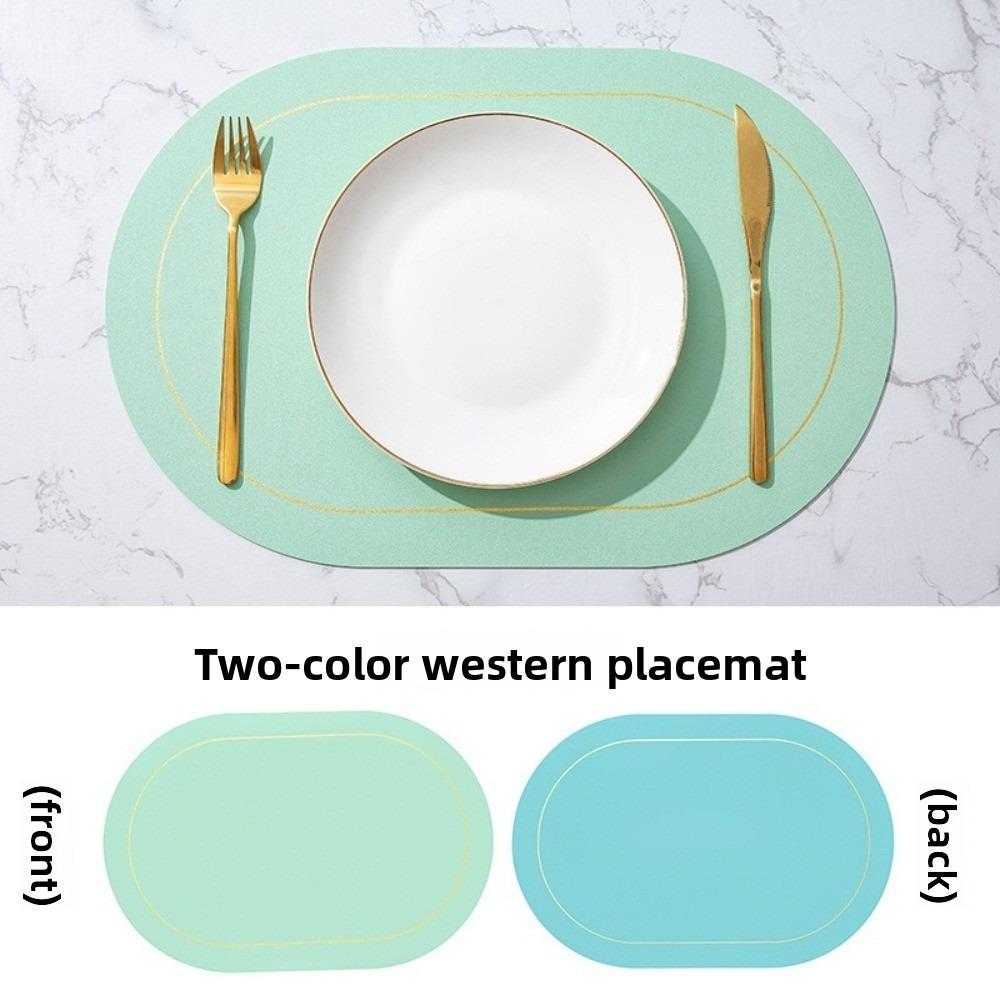 Leather Table Placemats Heat Resistant Waterproof Coffee Shop Decoration Oil-proof Washable Table Mats for Dining Table