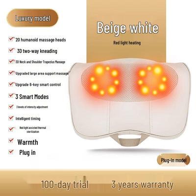 Oakes Full-Body Cervical and Waist Massage Pillow with Automatic Hot Compress & Kneading - Perfect Gift for Parents