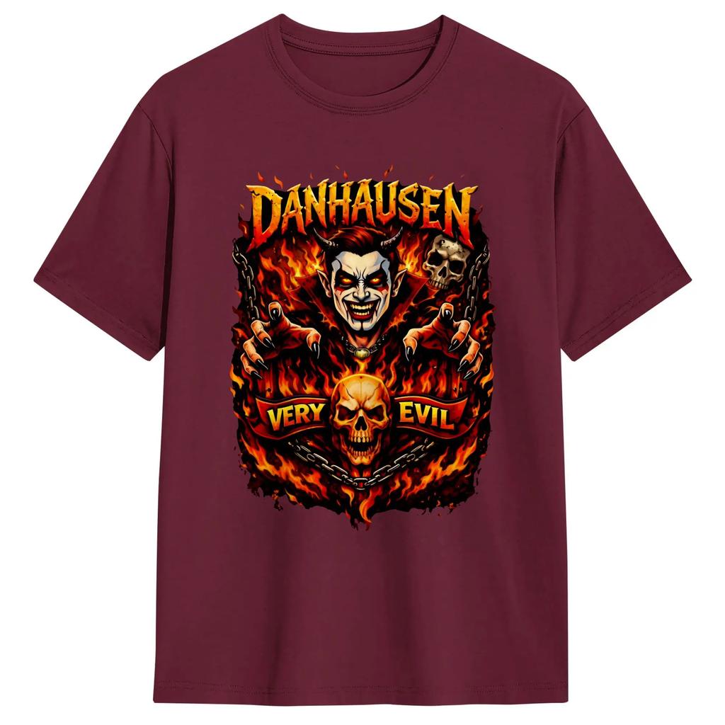 Danhausen Wrestling Very Evil T Shirt Beach  Hip Hop T-Shirts Men Cotton O Neck Oversize Top Tees Short Sleeve Y2K Casual Tshirt