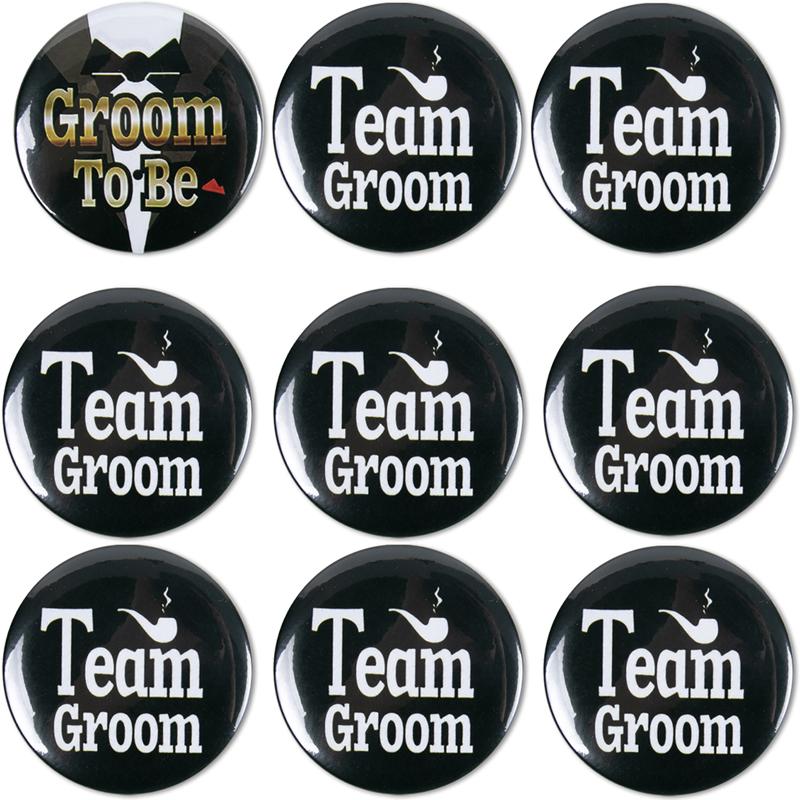 12/1pcs Team Groom Groom To Be Badge Wedding Decoration Best Man Party Brooch Groomsmen Gift Bachelorette Party Hen Night  Favor