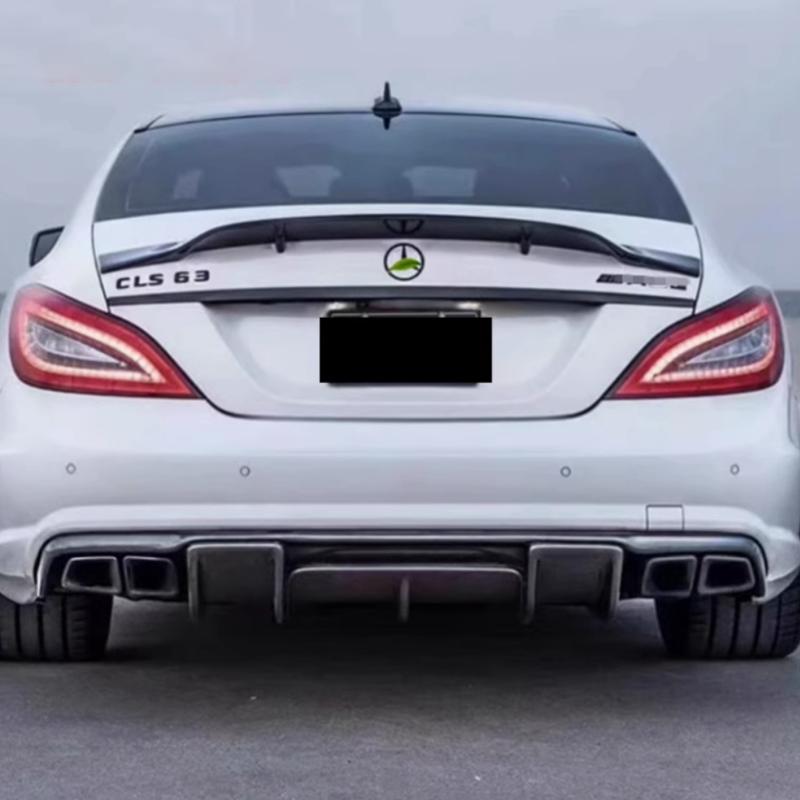 For Mercedes CLS Class W218 C218 CLS63 AMG 2012-2017 R Style Carbon fiber Rear Wing Trunk Boot Cover Car Styling Spoiler