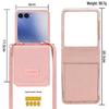Stylish multi-card slot coin purse/phone case for Samsung Z Flip7, drop-proof, foldable, anti-lost, includes long crossbody strap.