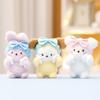 Face Wash Delightful Rabbit Plush Toy Keychain Adorable Short Fur Design For Kid