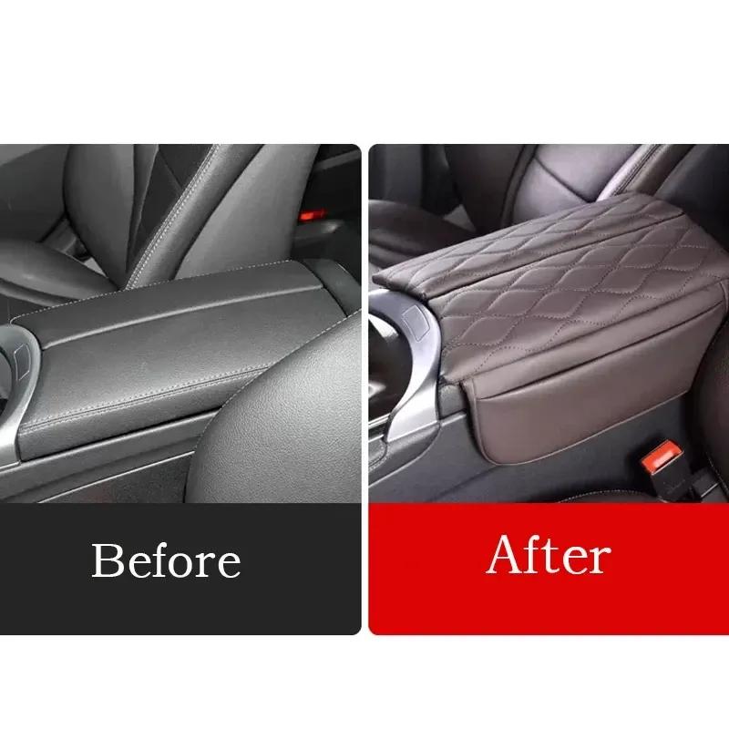 Center Console Armrest Box Cover Pad Decoration For Mercedes Benz V Class W447 V260 V300 Leather Anti-Scratch Armrest Cushio