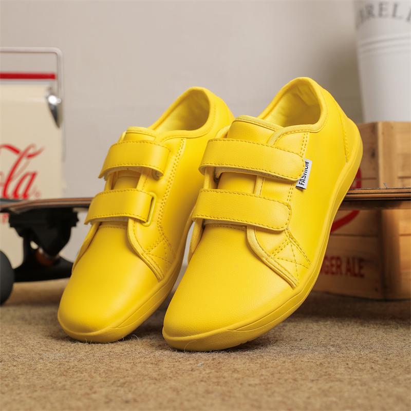Men Barefoot Casual Flats Wide Palm Driving Shoes orange color Wide Head Walking Shoes White Shoes Large Size