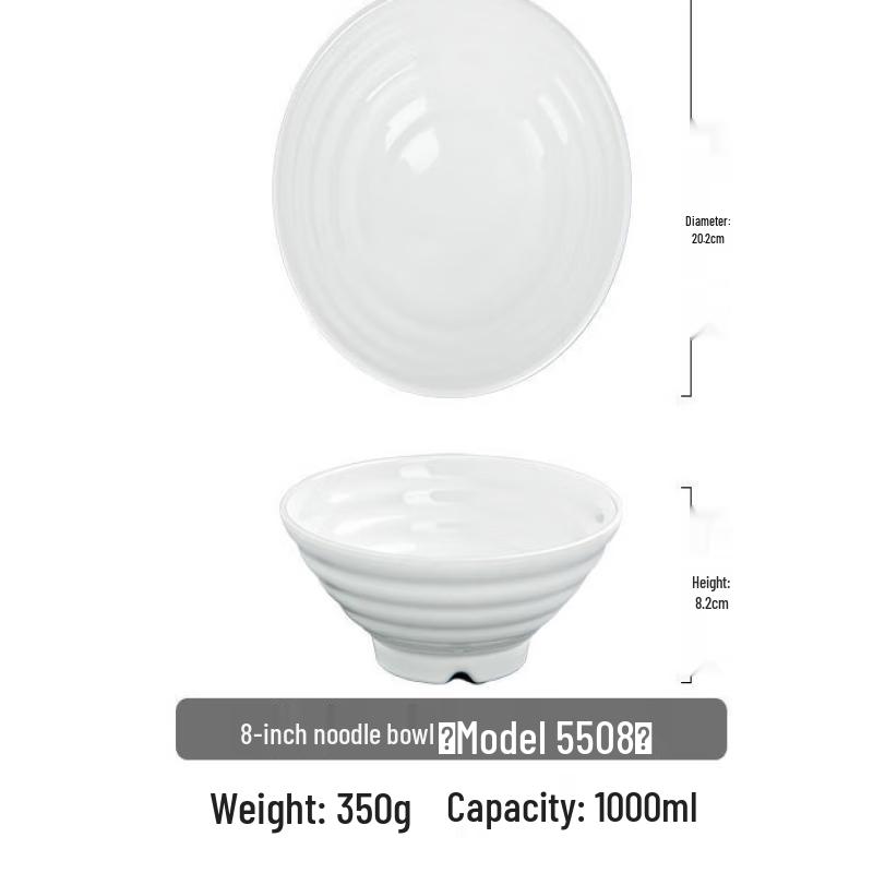 ZISIZ 8-inch Ceramic Instant Noodle Soup Bowl