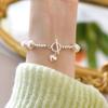 Natural Freshwater Pearl OT Buckle Bracelet, Baroque Special-shaped Pearl Bracelet, Small Love Bracelet.