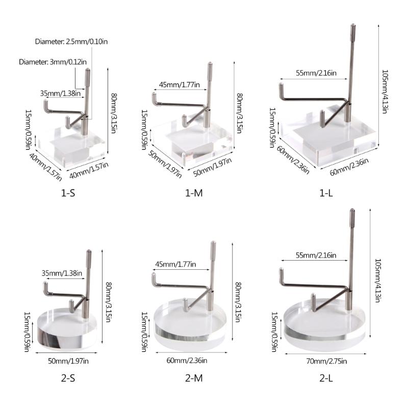 Acrylic Easel Stand with Adjustable Metal Arms Display Rack for Displaying Crystal Mineral Agate Gemstones Collectibles