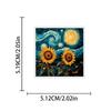 10/30/50pcs Transparent Van Gogh Sunflower Cartoon Stickers Aesthetic Artsy Graffiti Stationery Diary Laptop