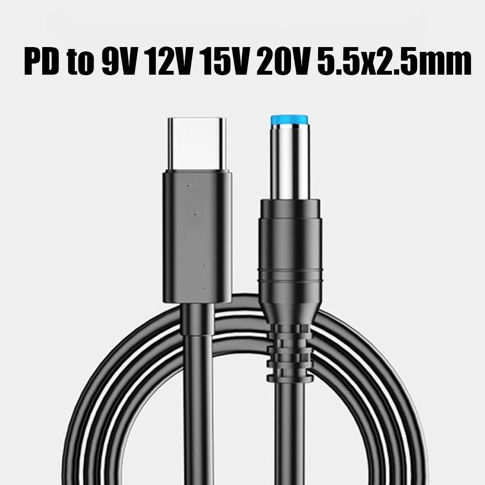Router LED Strip USB C Adaptor Type C Adapter PD to 9V 12V 15V 20V 5.5x2.5mm Power Supply Cable