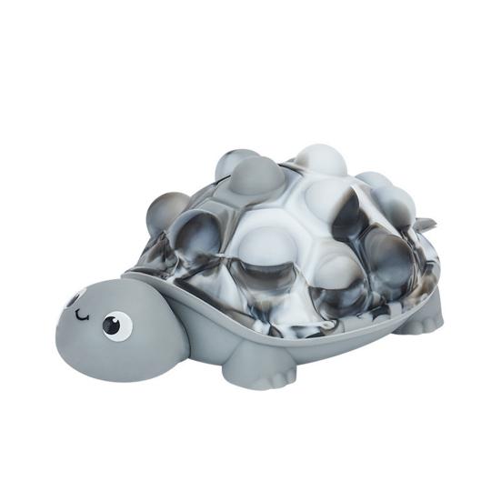 Bubble Shell Turtle Stress Ball Silicone Stress Relieving Tortoise Squeeze Sensory Toy Animal Shape Hand Therapy Exercise Fidget Toy
